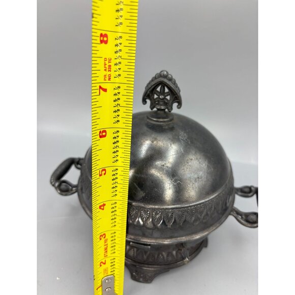 1880s Butter Dome Wilcox Silverplate Meriden Quadruple Cows Maiden Footed - Picture 10 of 10
